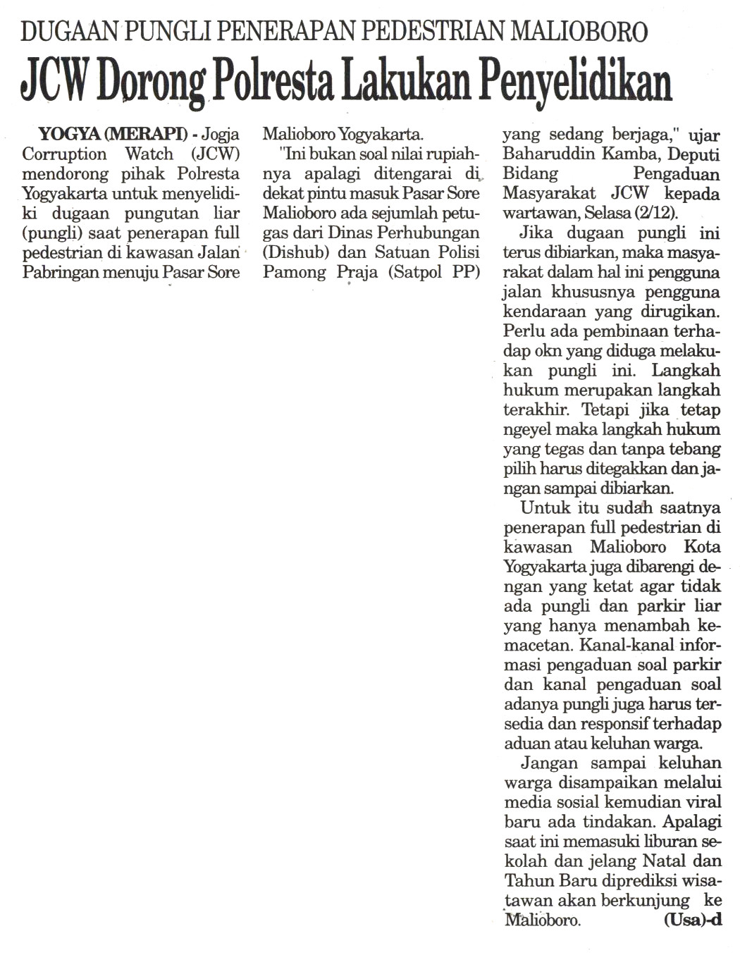 Kliping jogja terbaru