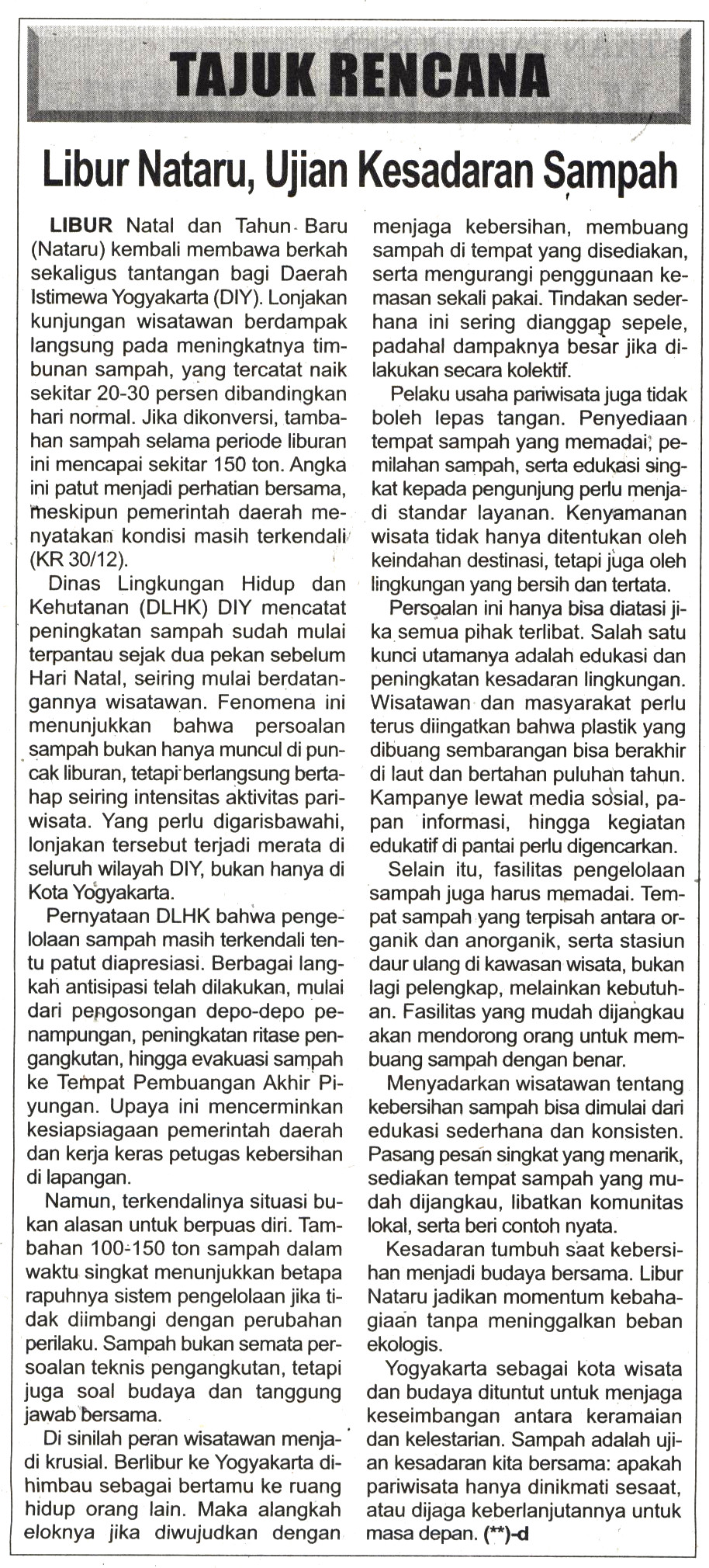 Kliping jogja terbaru