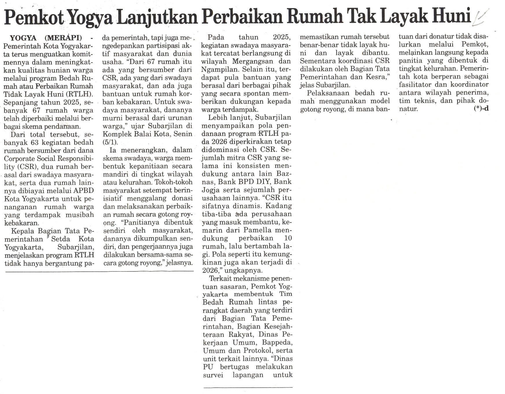 Kliping jogja terbaru