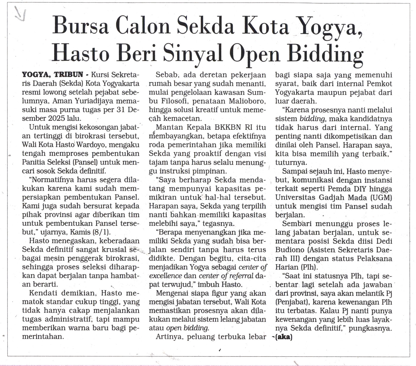 Kliping jogja terbaru