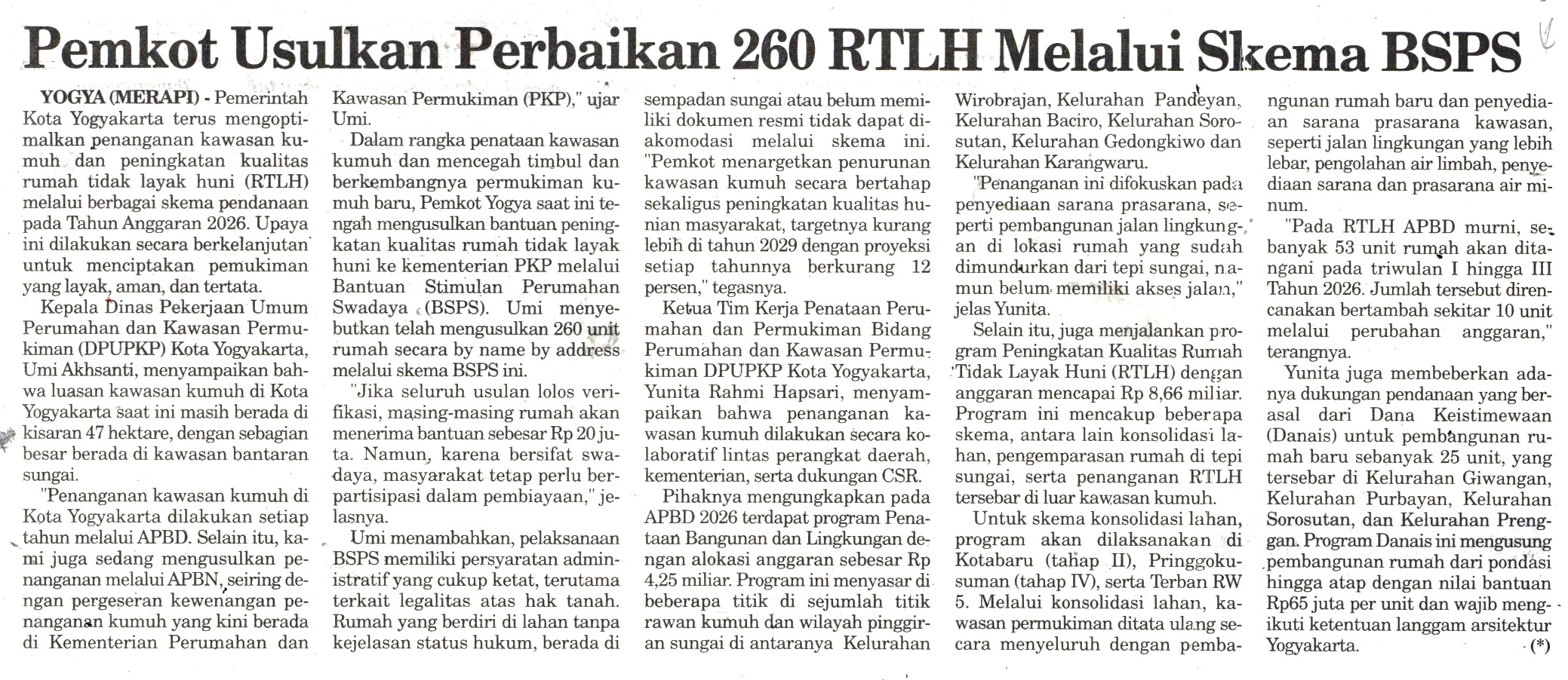 Kliping jogja terbaru