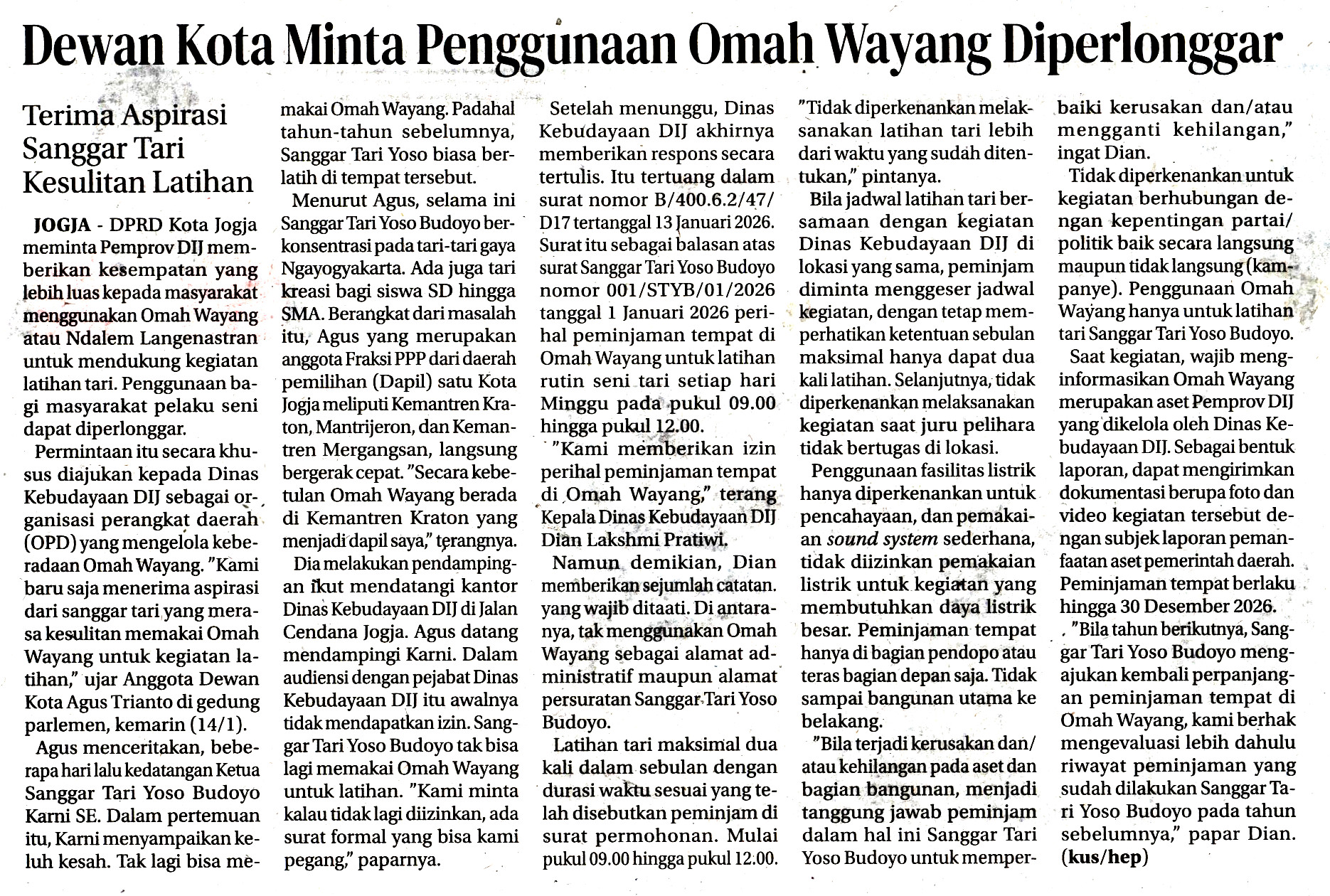 Kliping jogja terbaru