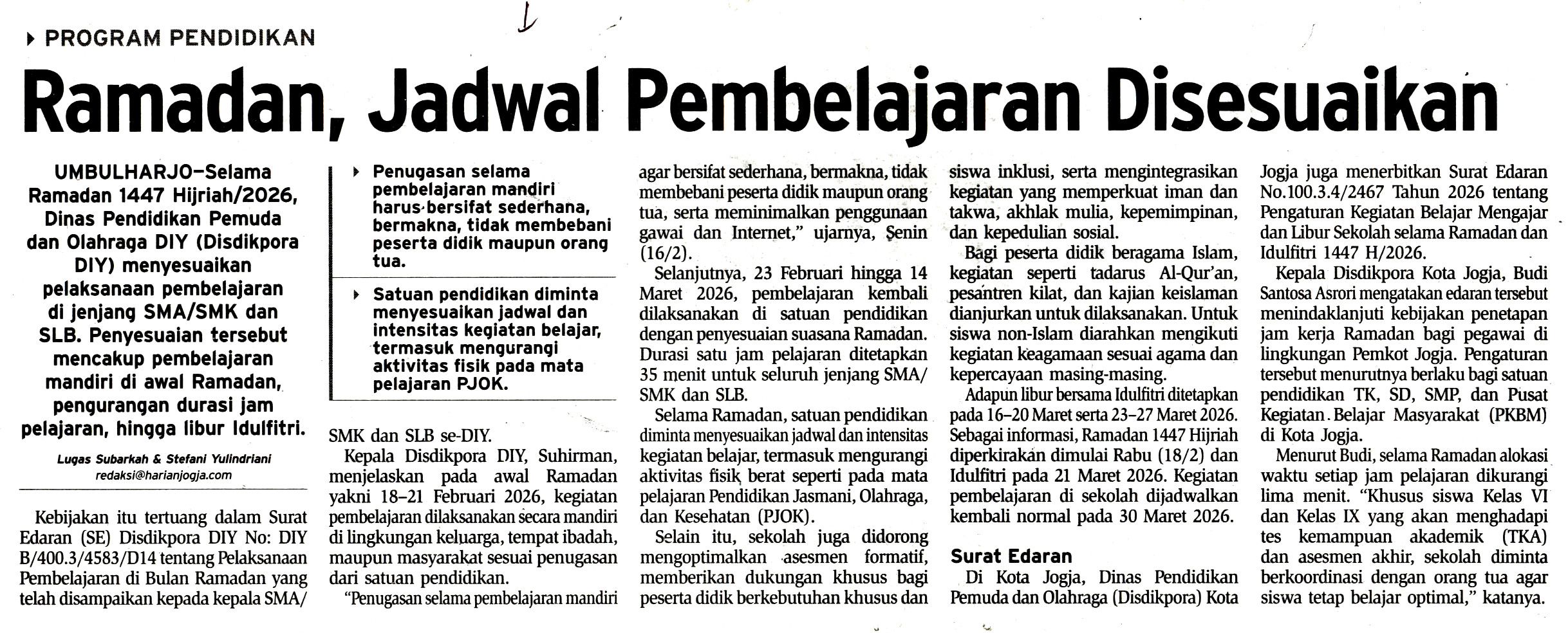 Kliping jogja terbaru