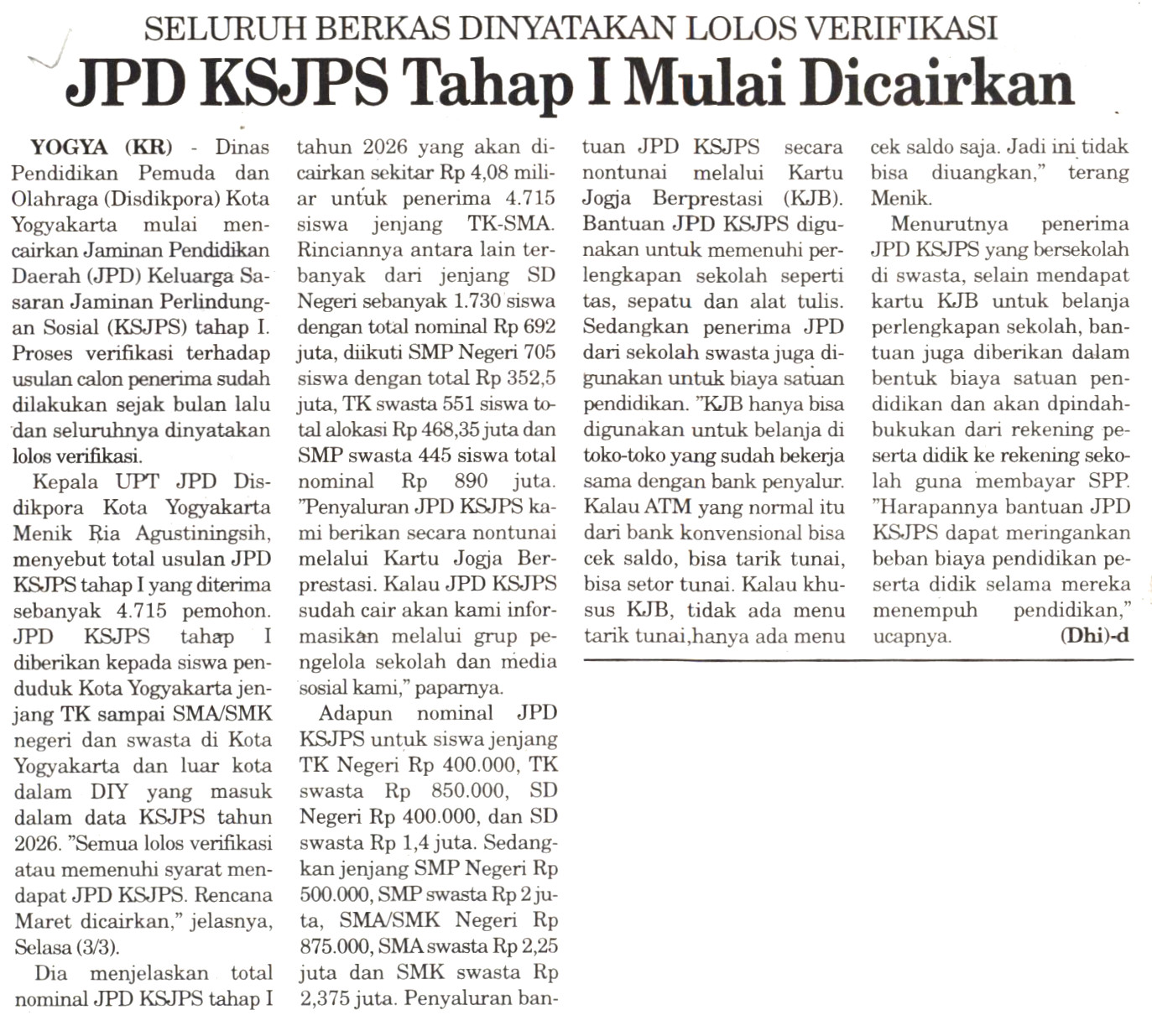 Kliping jogja terbaru