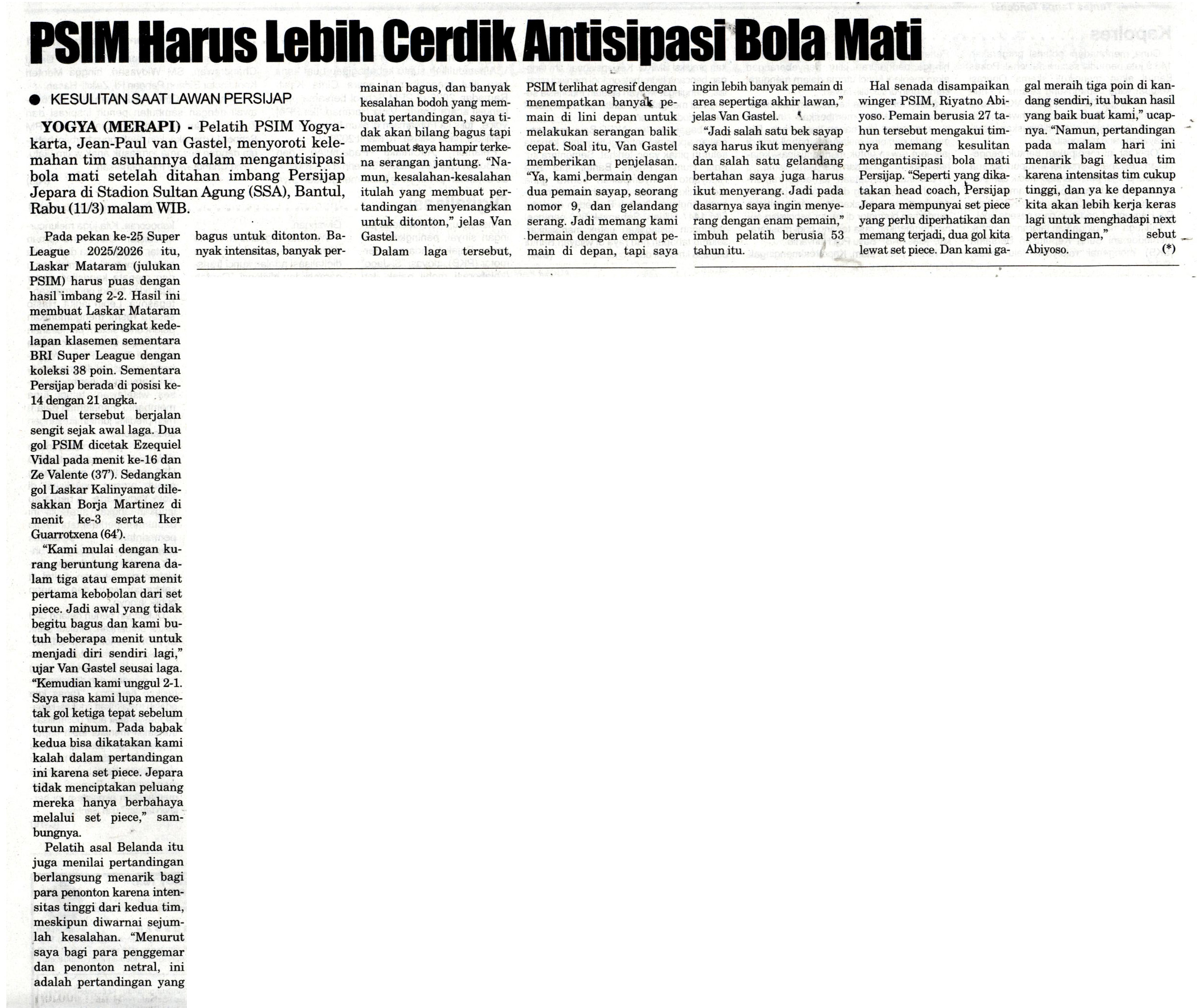 Kliping jogja terbaru