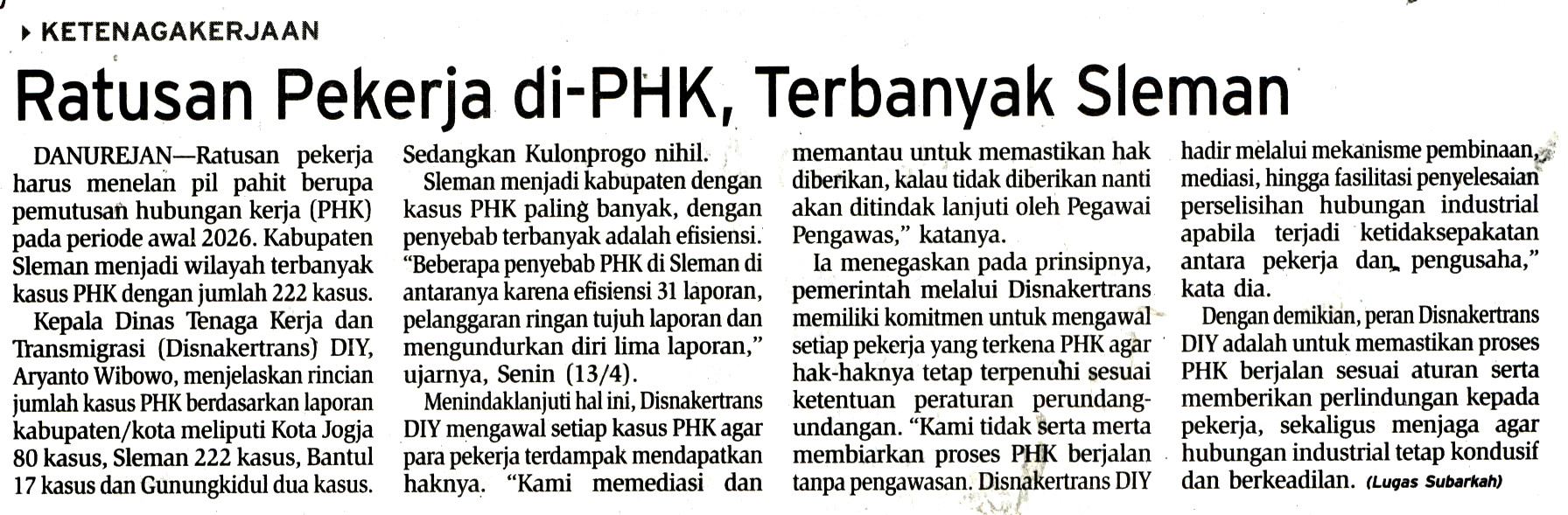 Kliping jogja terbaru