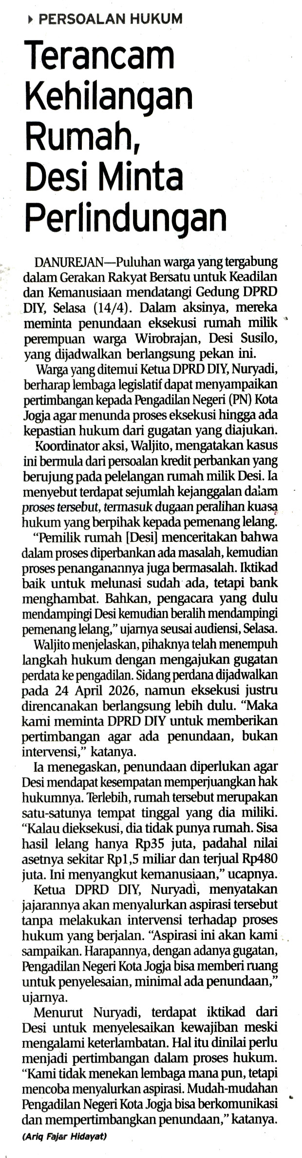 Kliping jogja terbaru