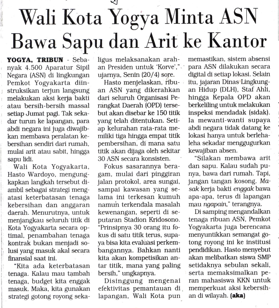 Kliping jogja terbaru