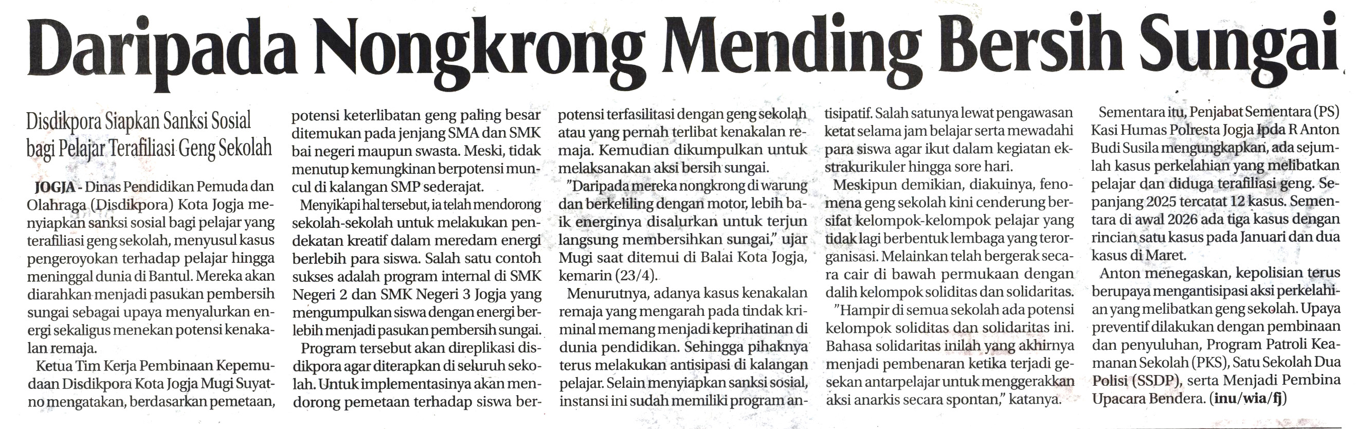 Kliping jogja terbaru