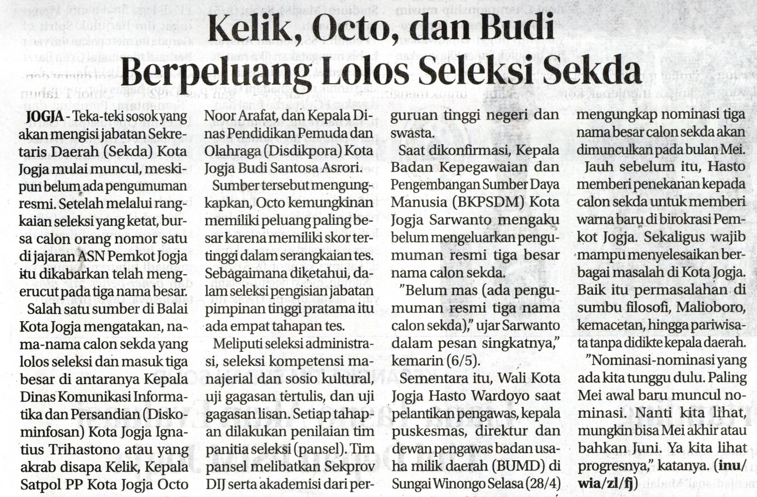 Kliping jogja terbaru