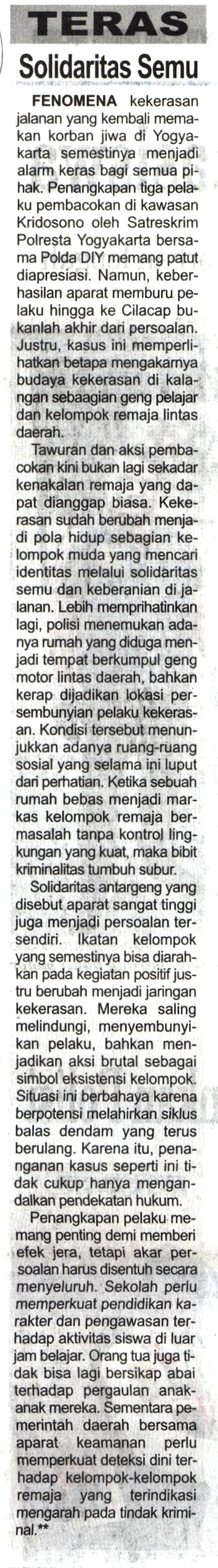 Kliping jogja terbaru