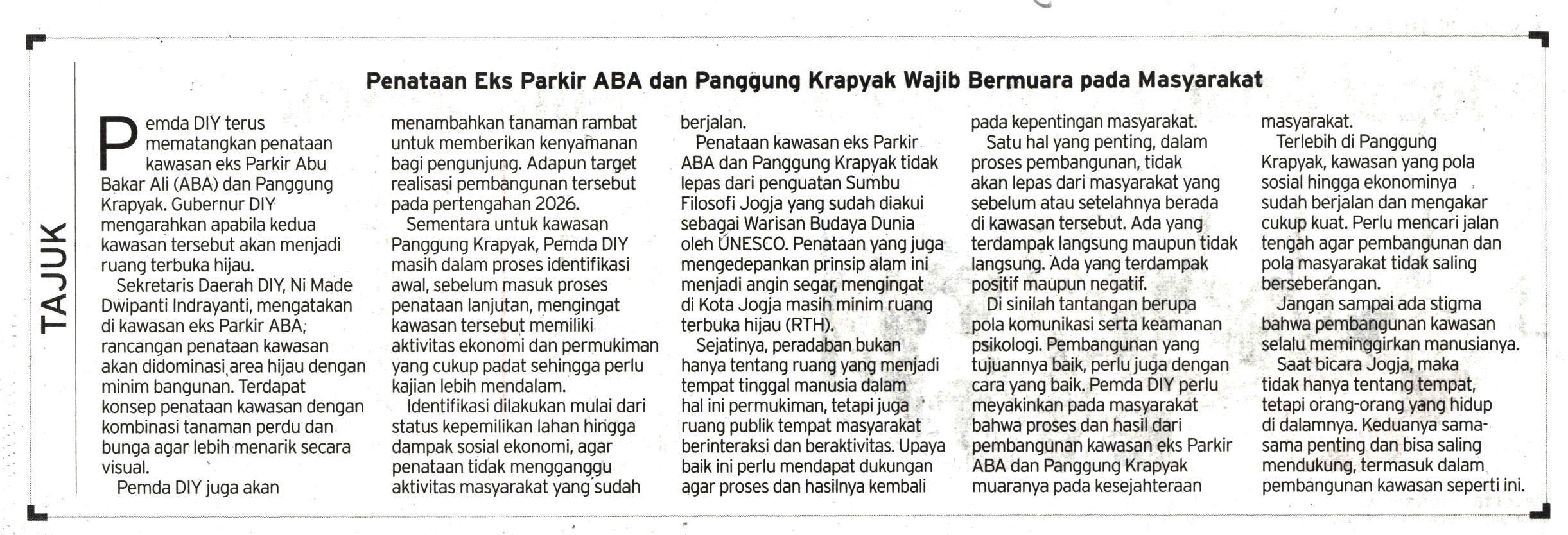 Kliping jogja terbaru