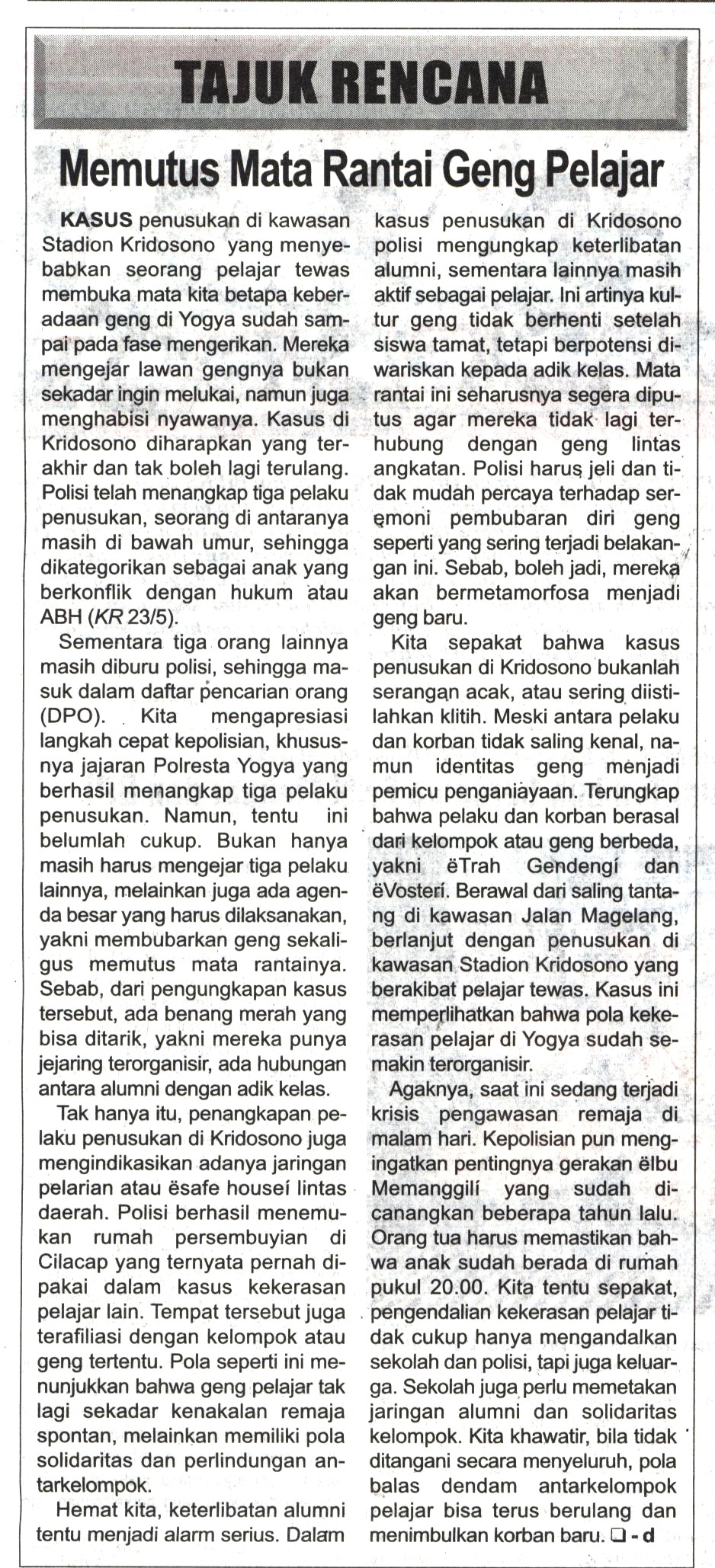 Kliping jogja terbaru