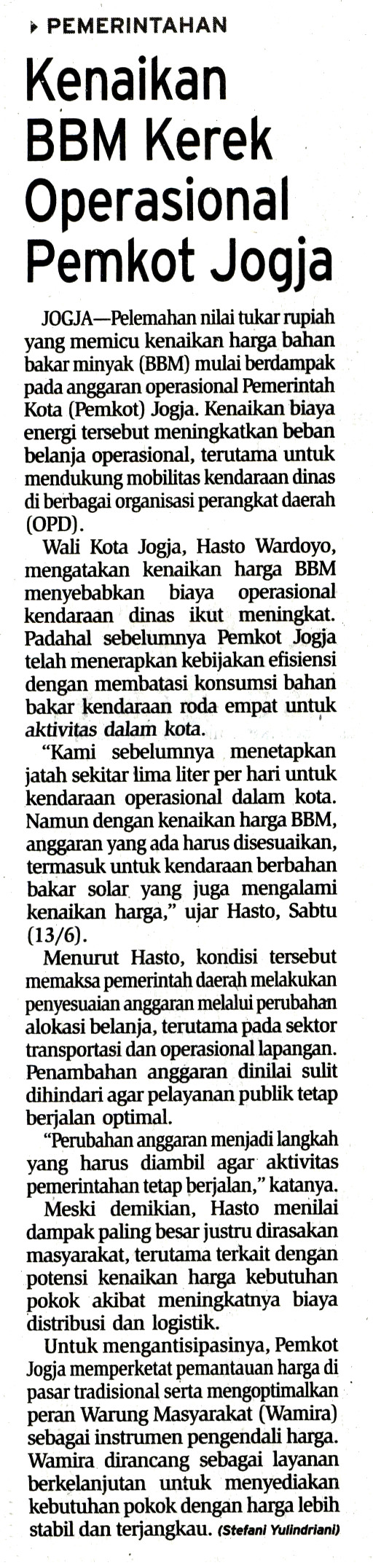Kliping jogja terbaru