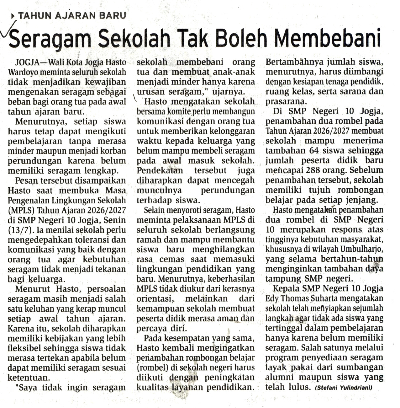 Kliping jogja terbaru