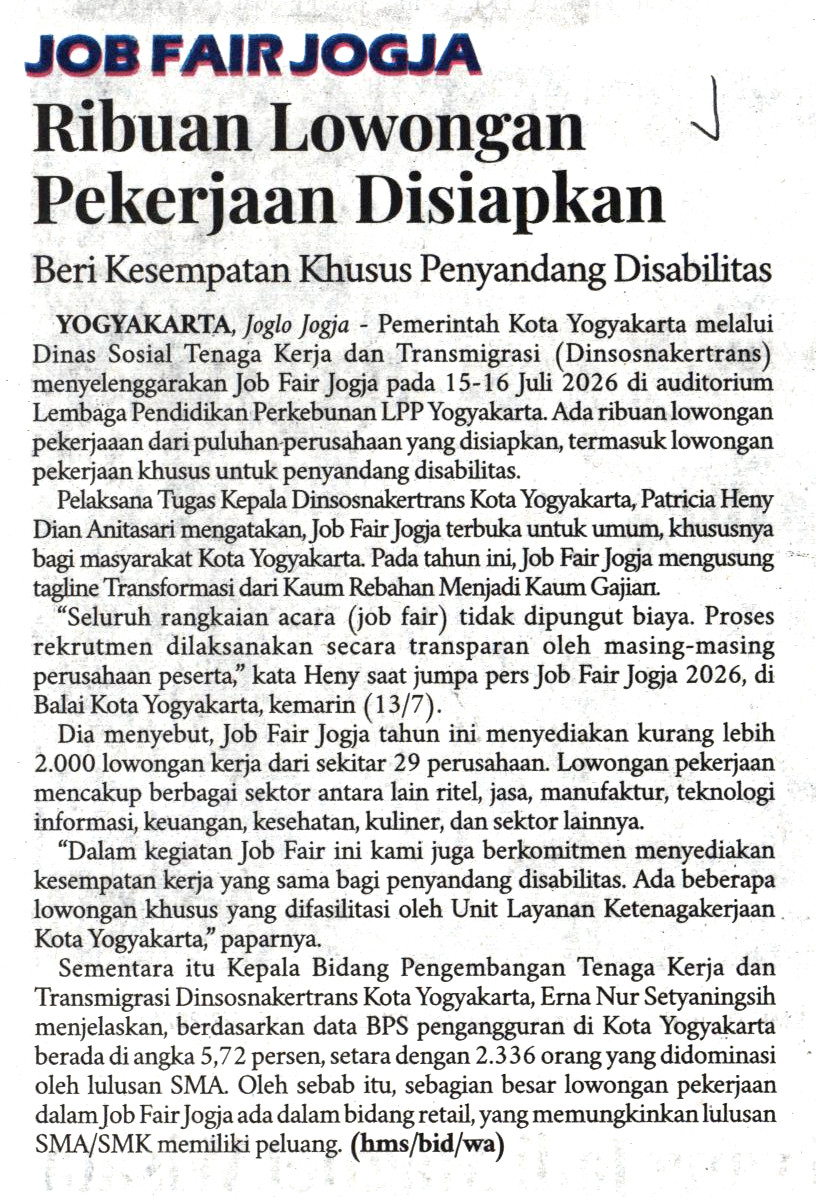 Kliping jogja terbaru