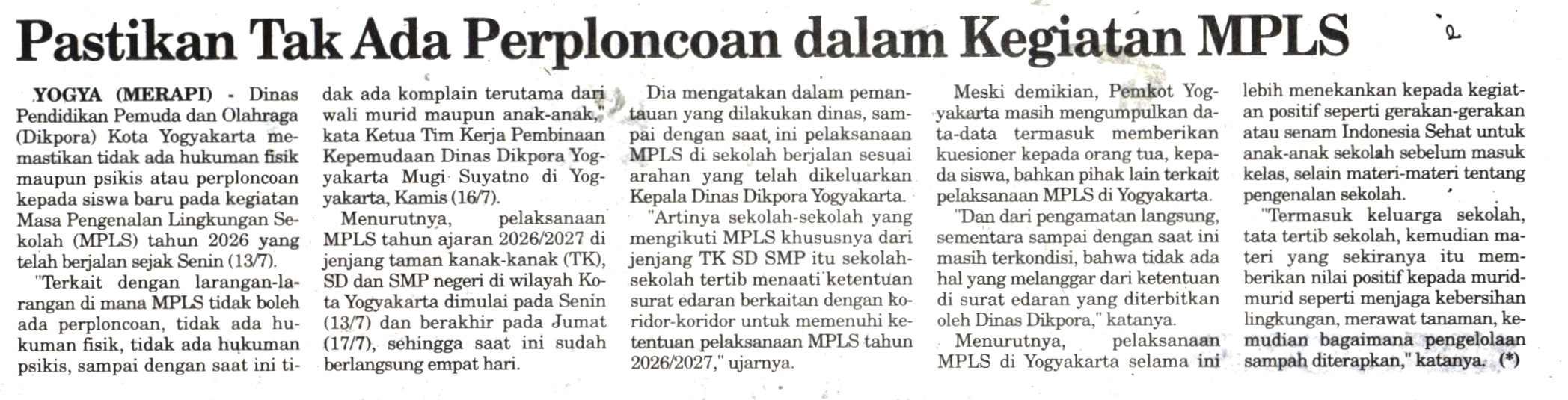Kliping jogja terbaru