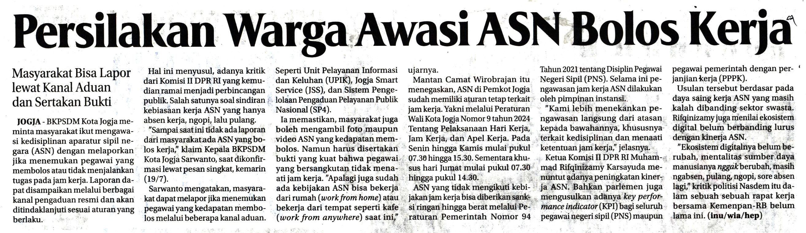 Kliping jogja terbaru