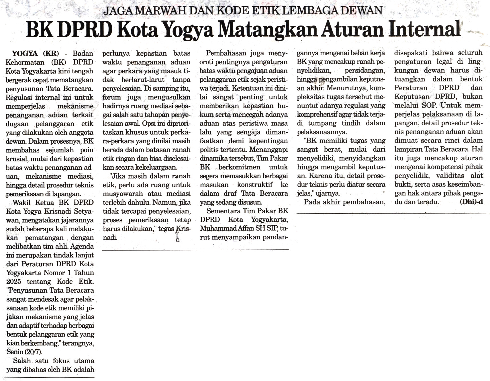 Kliping jogja terbaru