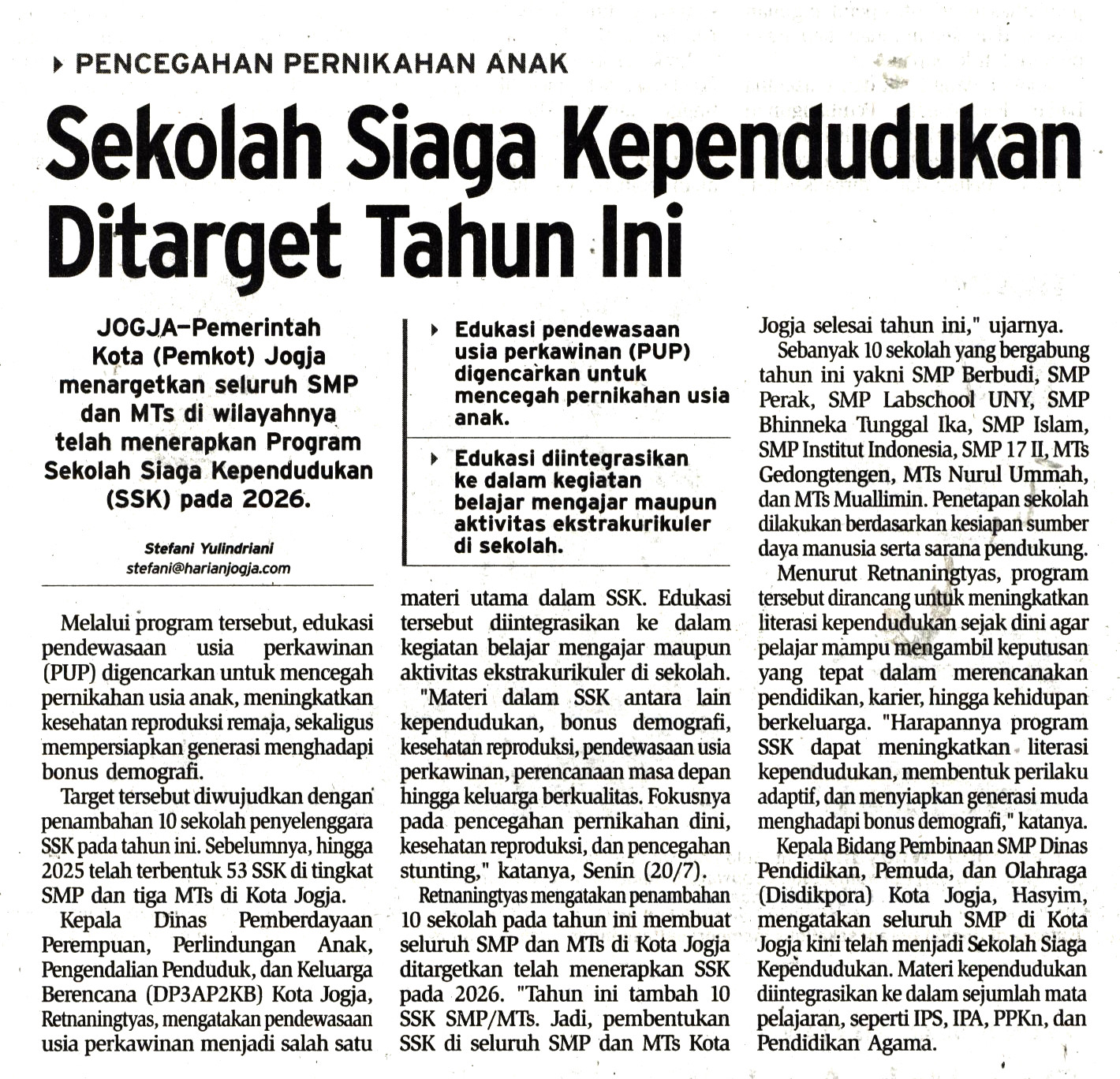 Kliping jogja terbaru