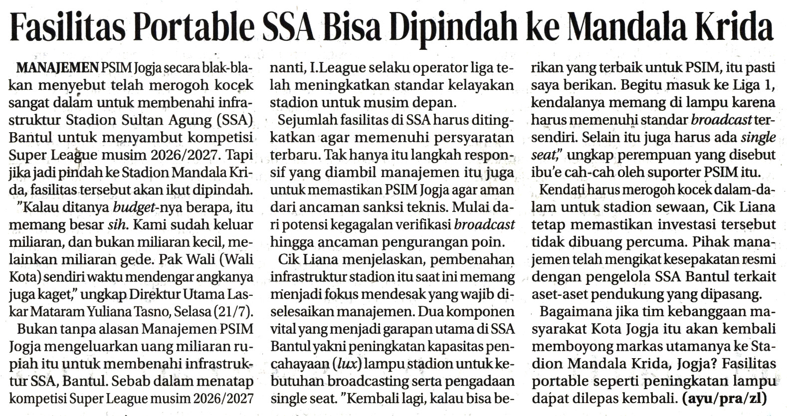 Kliping jogja terbaru