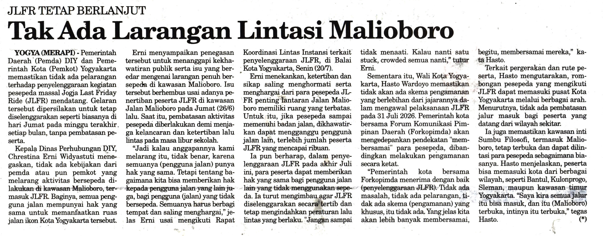 Kliping jogja terbaru