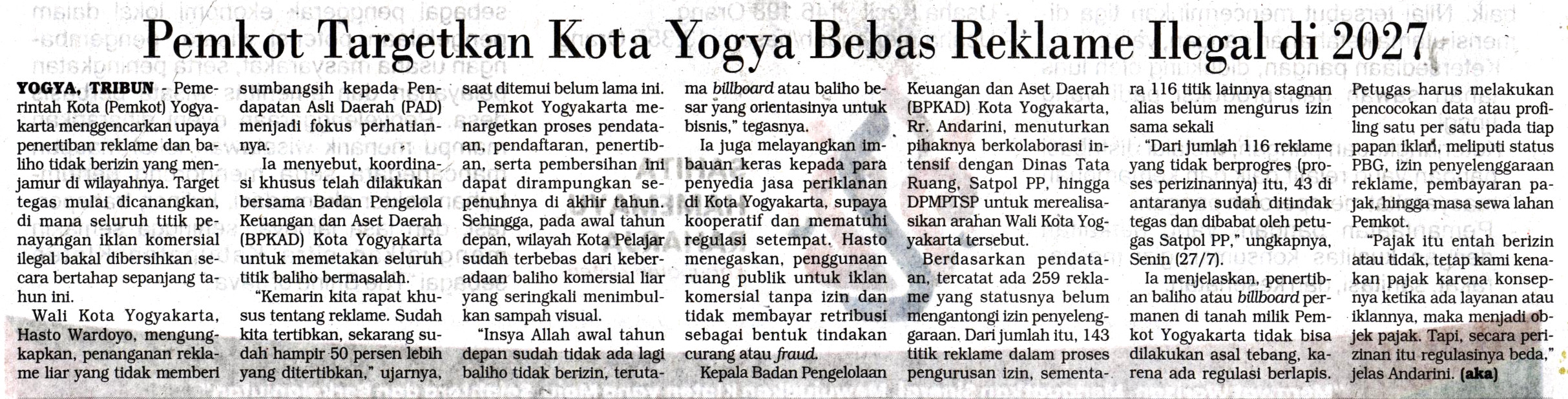 Kliping jogja terbaru
