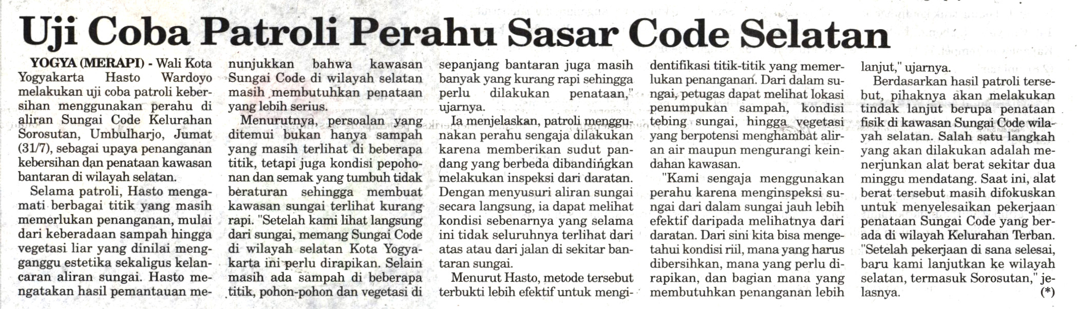 Kliping jogja terbaru