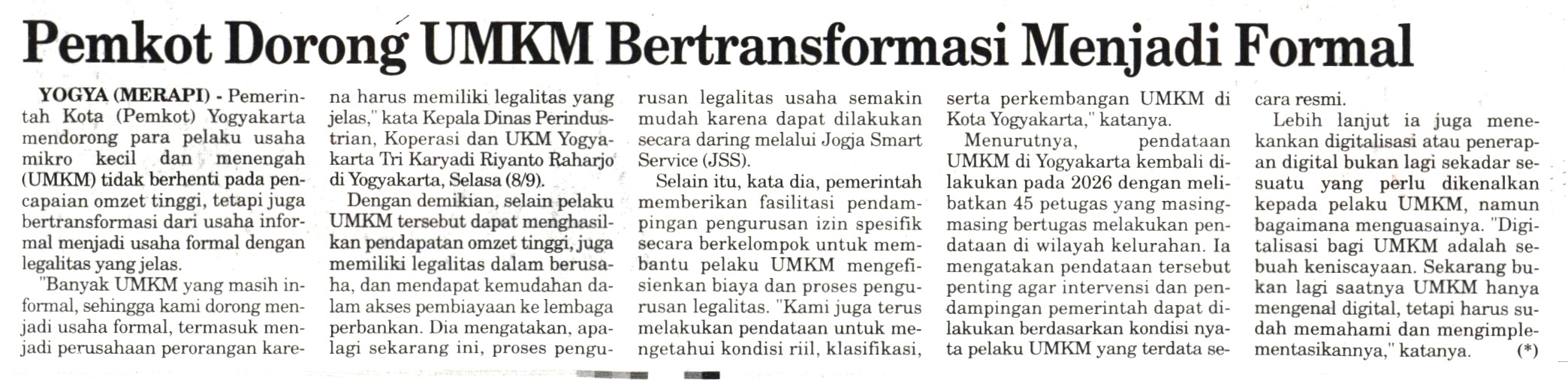 Kliping jogja terbaru