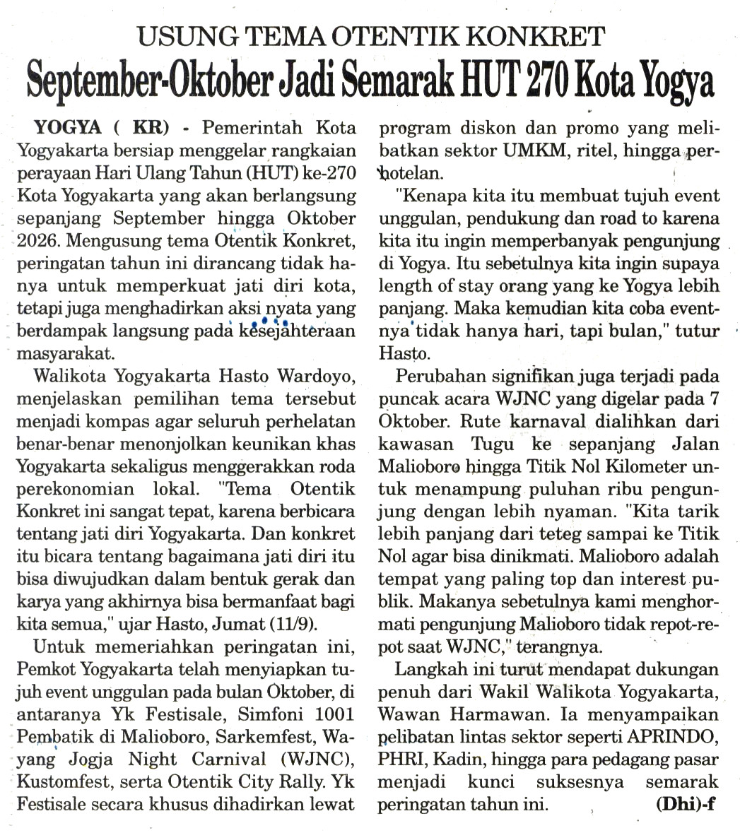 Kliping jogja terbaru